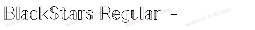 BlackStars Regular◆字体转换